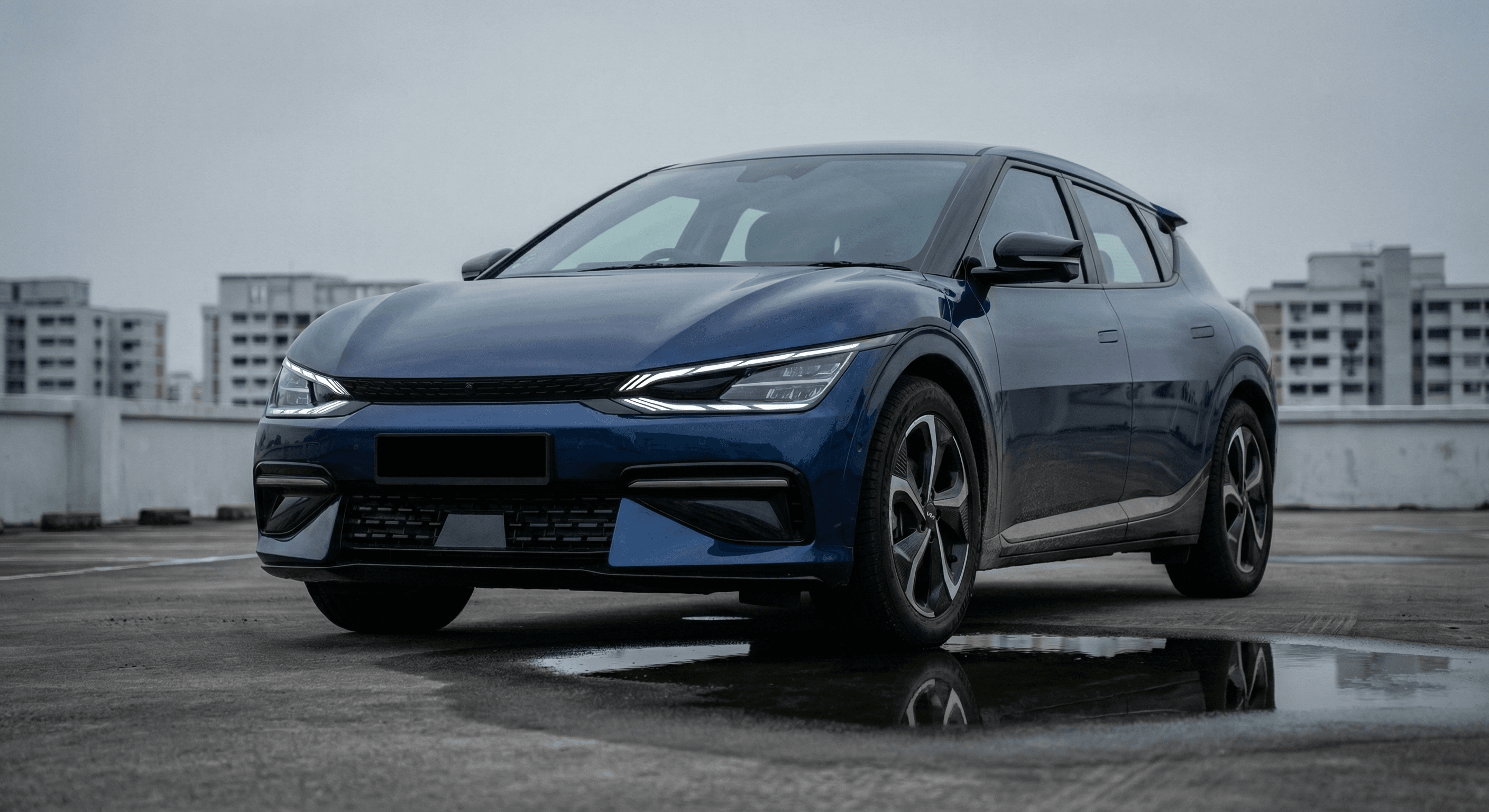 2025 Kia EV6 facelift exterior front quarter view Singapore